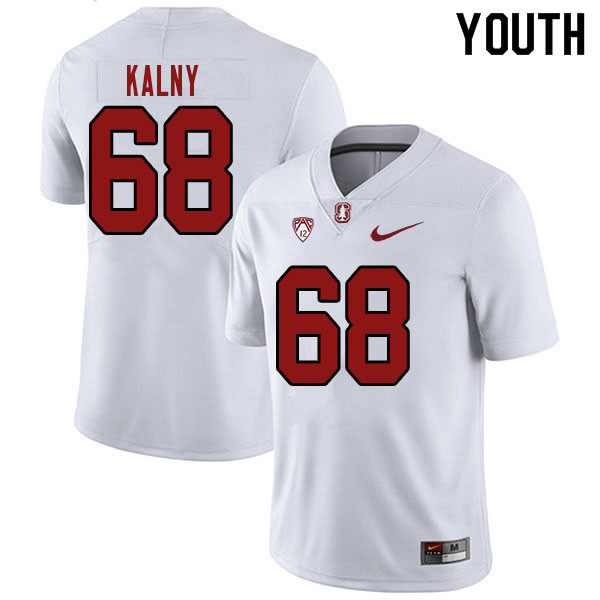 Youth #68 Max Kalny Stanford Cardinal College Football Jerseys Sale-White
